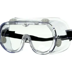 3M Goggle Chemical Splash, 1 Pack of Safety Goggles, Black Strap, Clear Lens