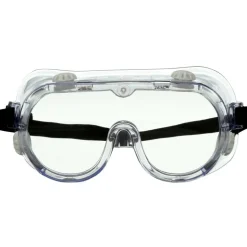 3M Goggle Chemical Splash, 1 Pack of Safety Goggles, Black Strap, Clear Lens