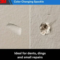 3M High Strength Hole Repair Kit, 1 Kit, Heavy Duty, Waterproof, Blue-to-White Color Changing Spackling Compound, Wall Filler