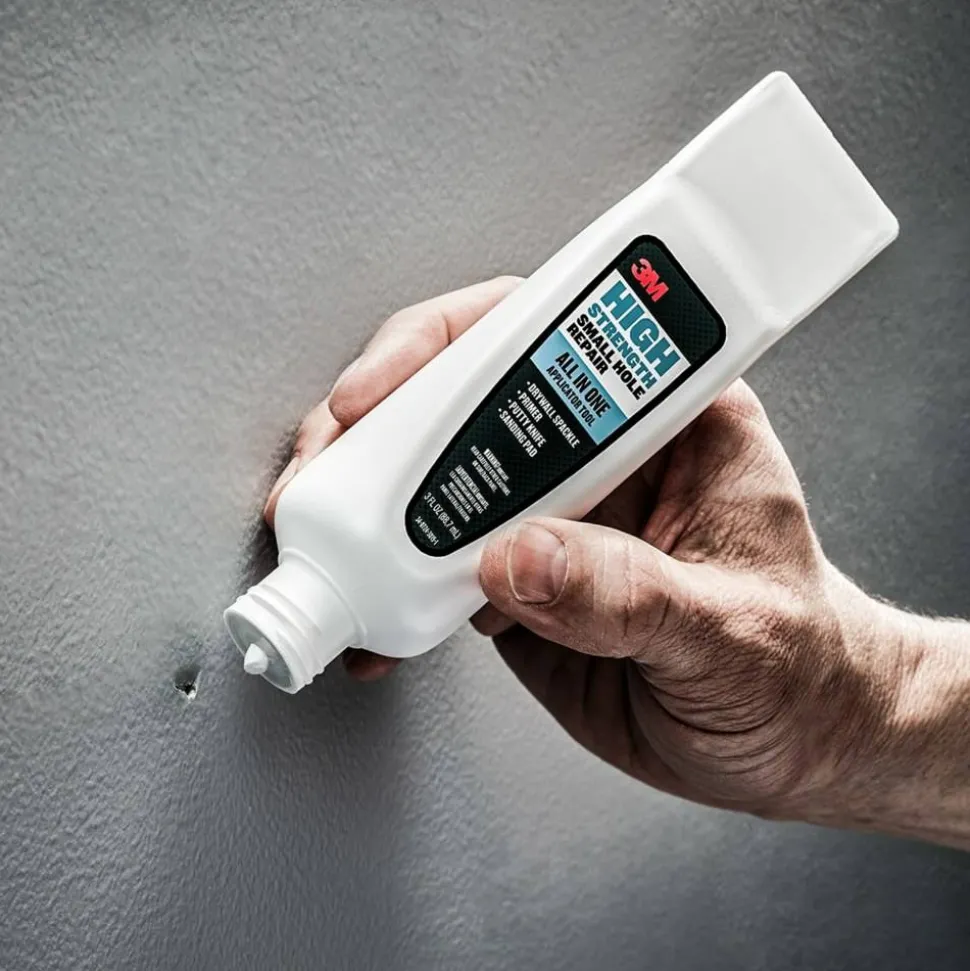 3M High Strength Small Hole Repair, 1 Pack, All in One Applicator Tool, Quick and Easy Repair for Nicks and Nail Holes