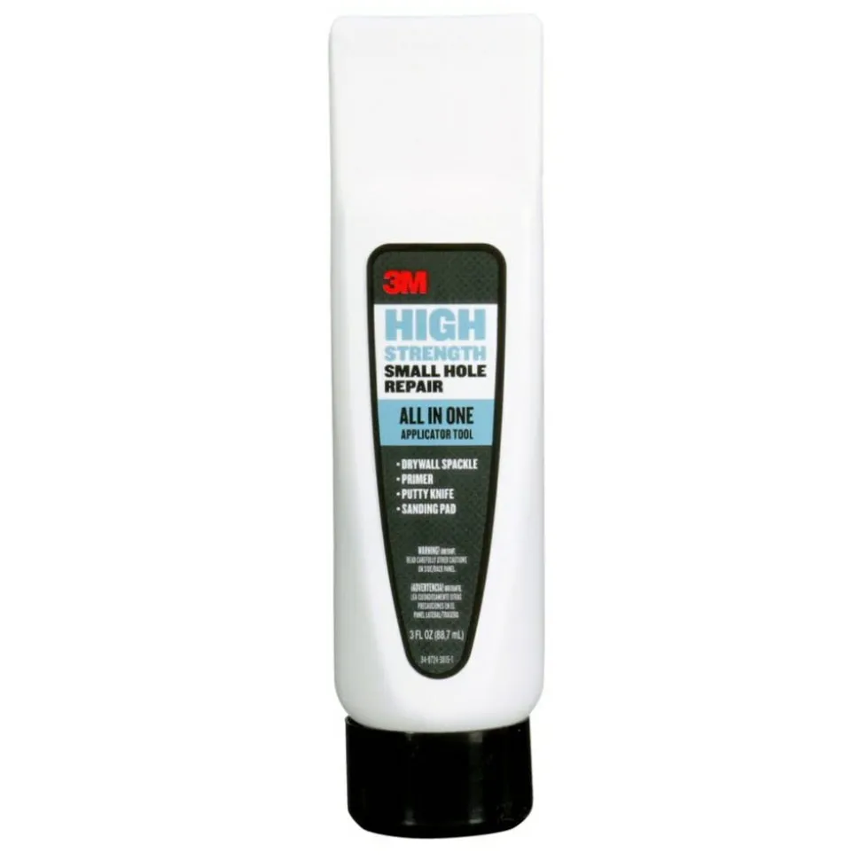 3M High Strength Small Hole Repair, 1 Pack, All in One Applicator Tool, Quick and Easy Repair for Nicks and Nail Holes