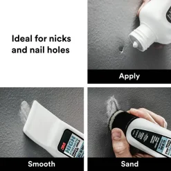 3M High Strength Small Hole Repair, 1 Pack, All in One Applicator Tool, Quick and Easy Repair for Nicks and Nail Holes