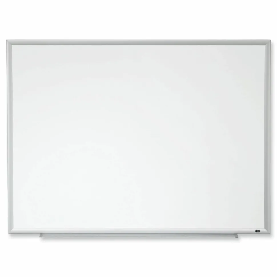 3M Porcelain Magnetic Dry-Erase Whiteboard, 96" x 48", Aluminum Frame With Silver Finish