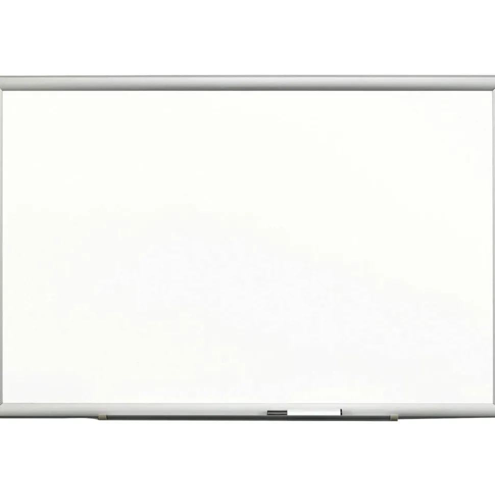 3M Porcelain Magnetic Dry-Erase Whiteboard, 96" x 48", Aluminum Frame With Silver Finish