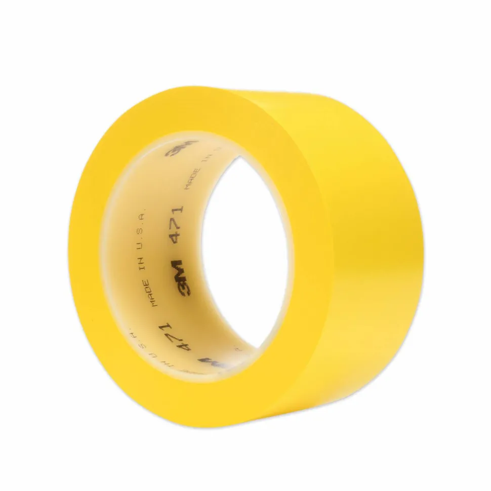3M Vinyl Floor Marking Tape 471, 2" x 36 yds, Yellow