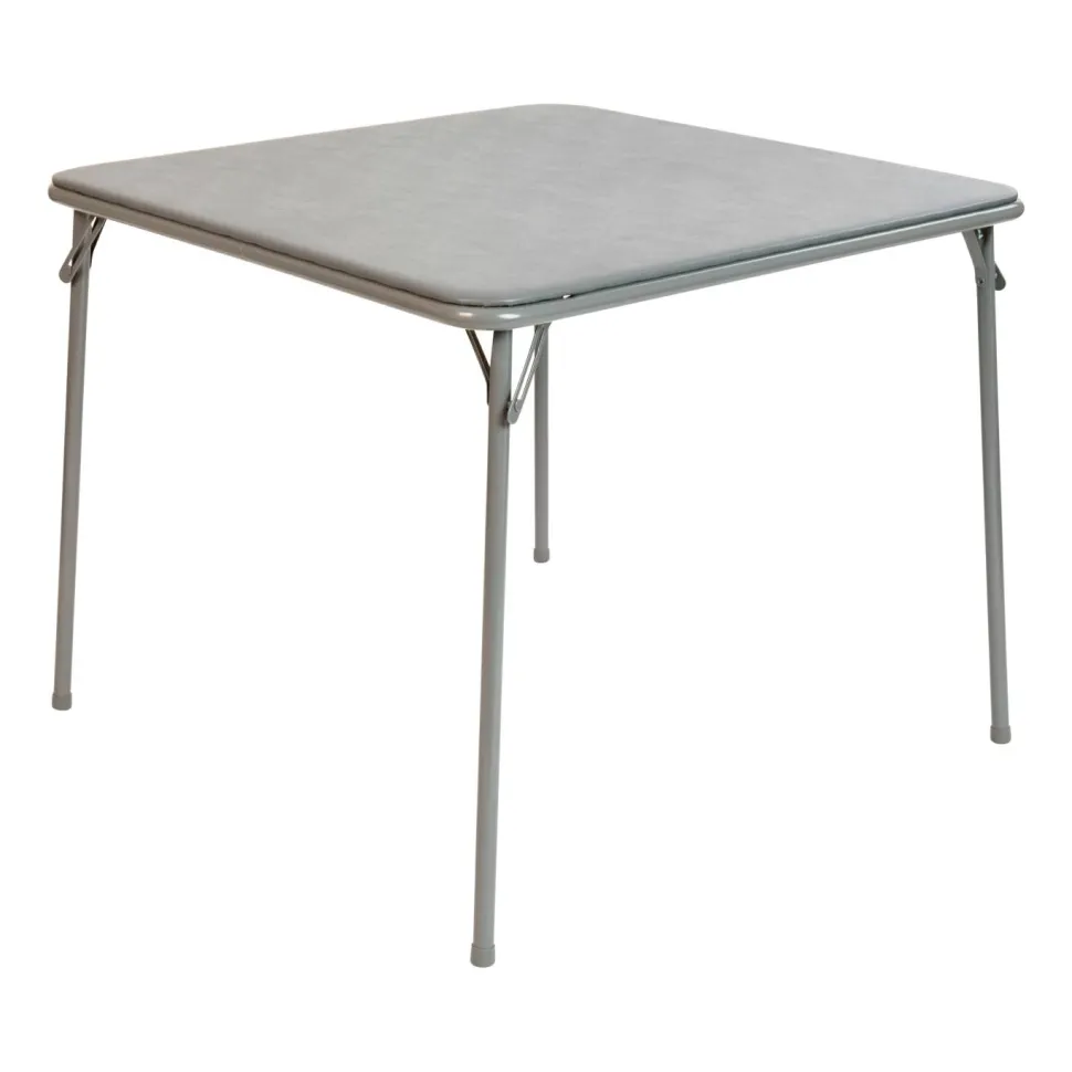 Madelyn Gray Folding Card Table - Lightweight Portable Folding Table with Collapsible Legs