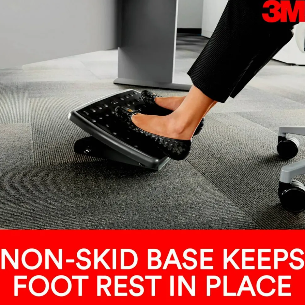 3M Adjustable Footrest, Charcoal