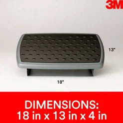 3M Adjustable Footrest, Charcoal