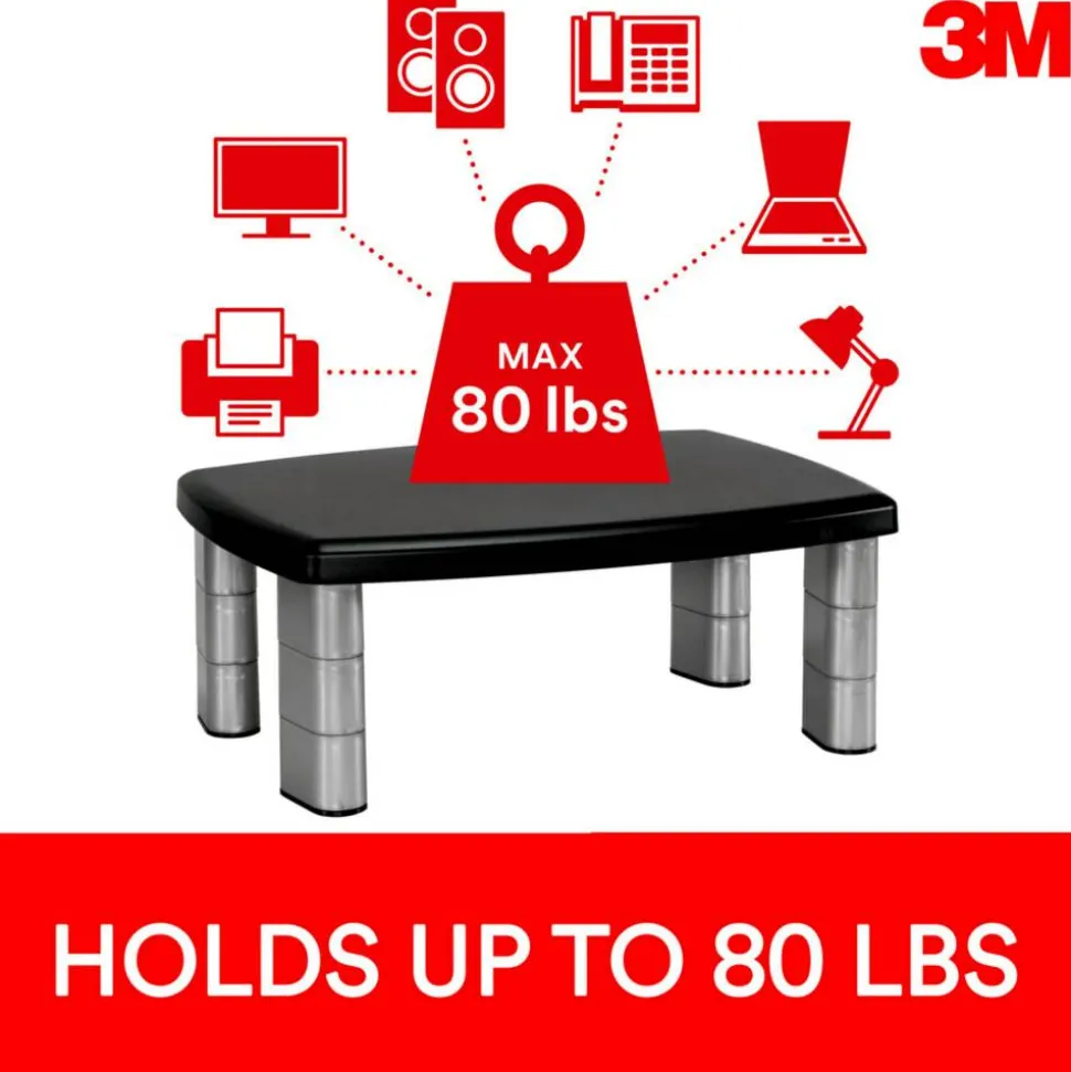 3M Adjustable-Height Monitor Stand