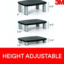 3M Adjustable-Height Monitor Stand