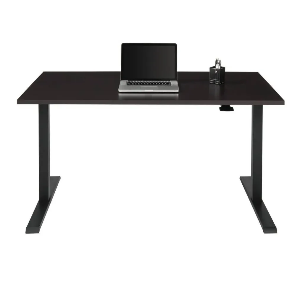 Magellan 60"W Pneumatic Height-Adjustable Standing Desk, Espresso