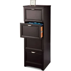 Magellan 19”D Vertical 4-Drawer File Cabinet, Espresso