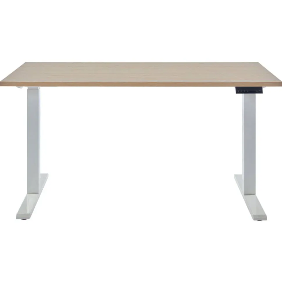 Magellan Performance Electric 60"W Height-Adjustable Standing Desk, Natural Oak, BIFMA Compliant