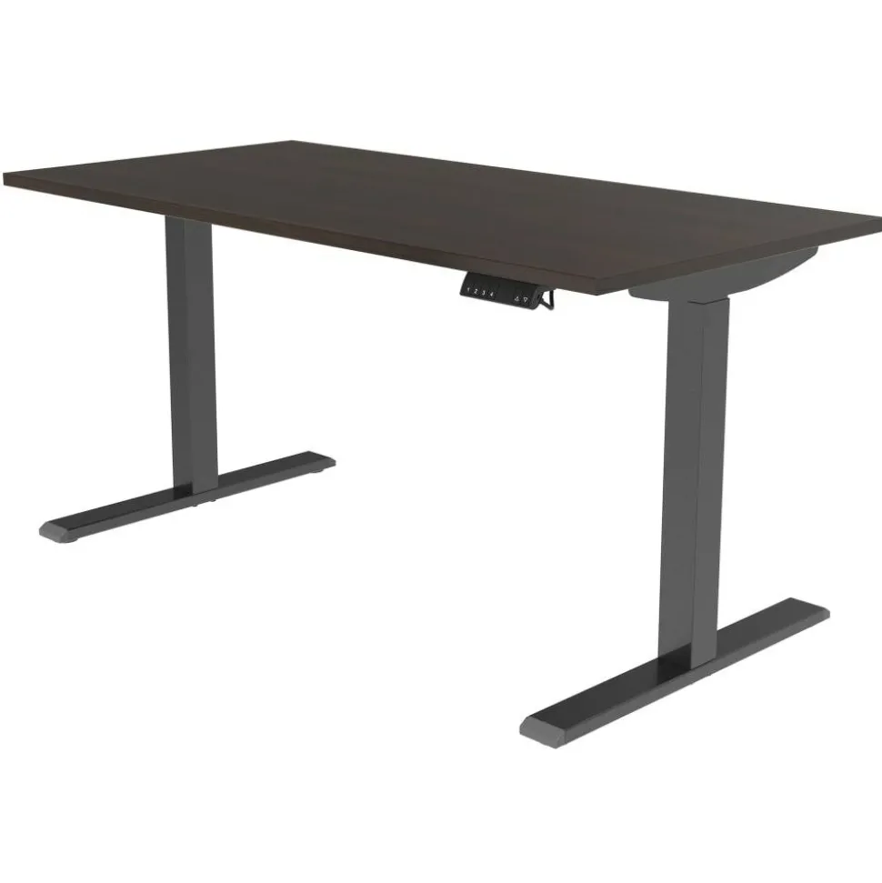 Magellan Performance Electric 60"W Height-Adjustable Standing Desk, Espresso, BIFMA Compliant