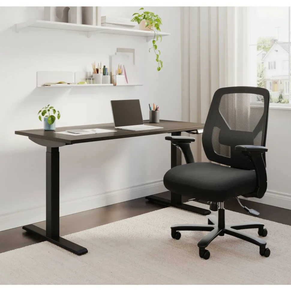 Magellan Performance Electric 60"W Height-Adjustable Standing Desk, Espresso, BIFMA Compliant
