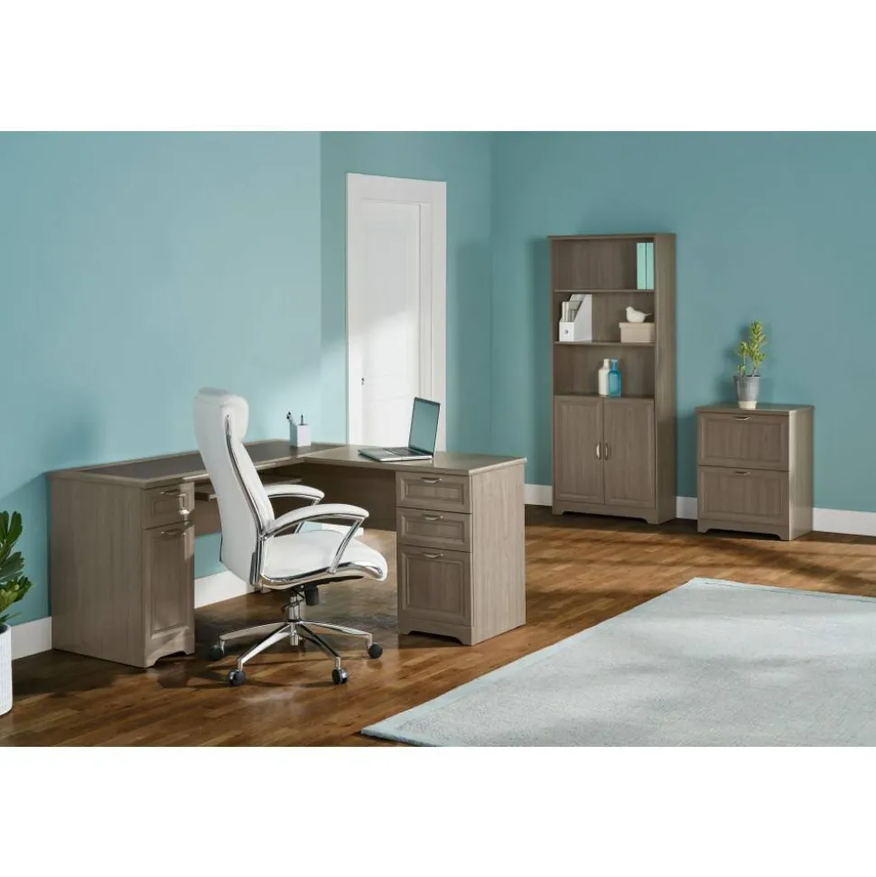 Magellan 59"W L-Shape Corner Computer Desk, Gray