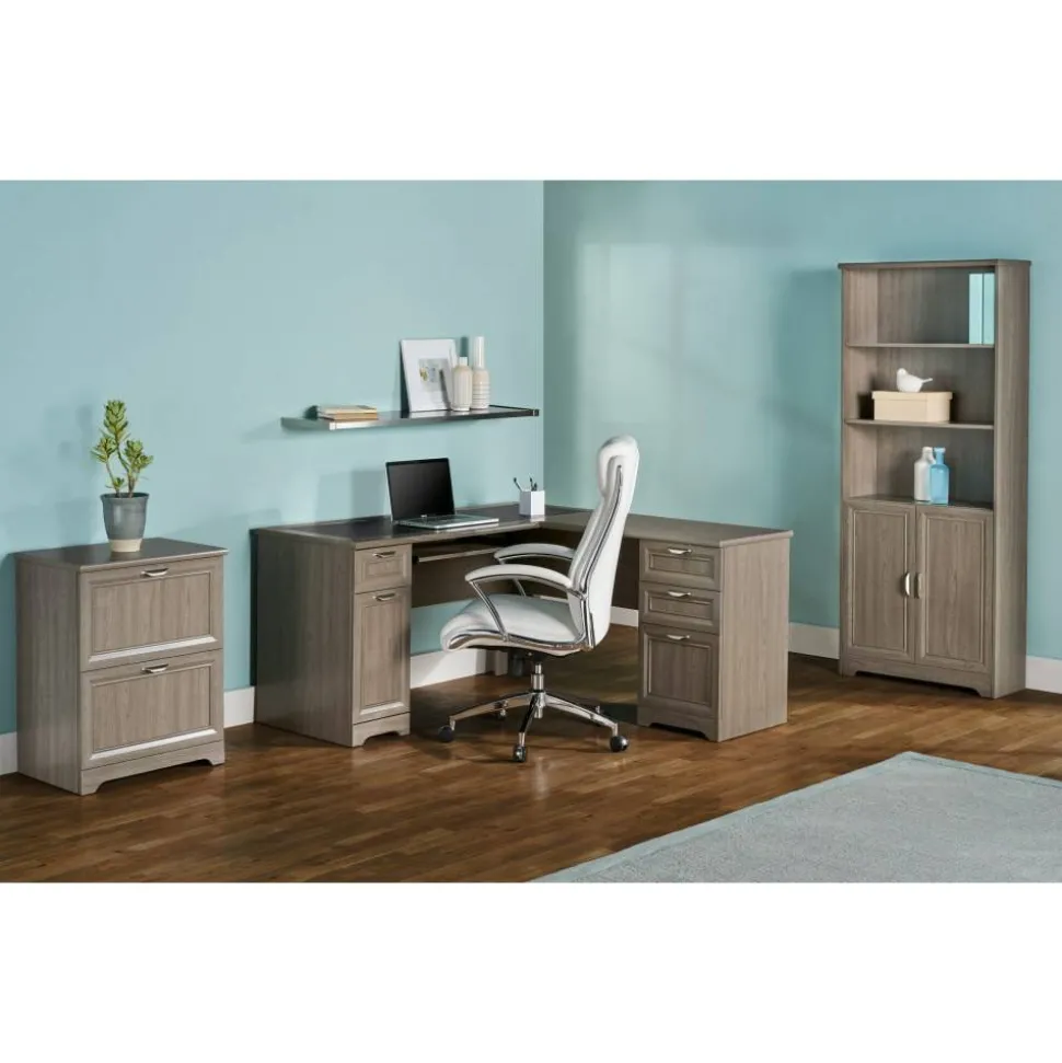 Magellan 59"W L-Shape Corner Computer Desk, Gray