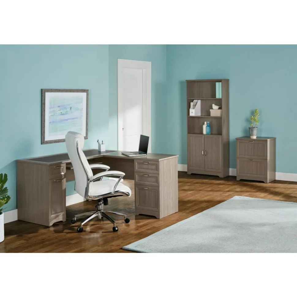 Magellan 59"W L-Shape Corner Computer Desk, Gray