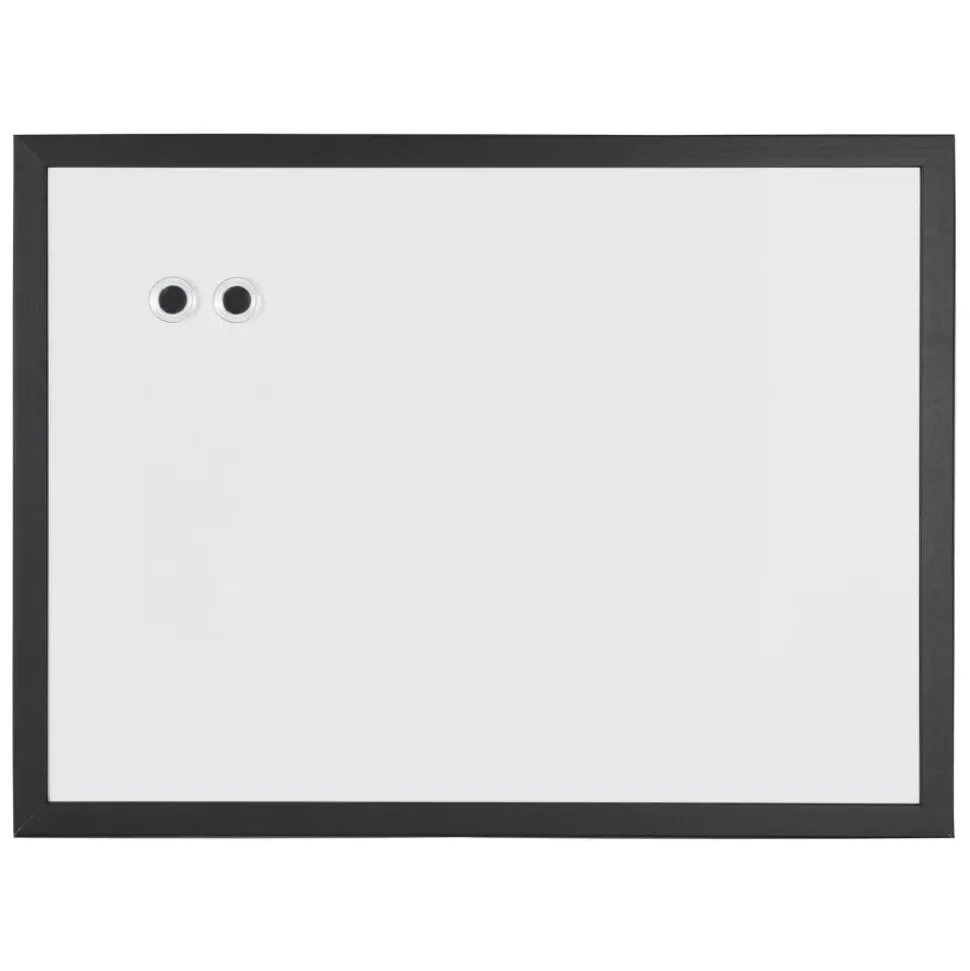 Magnetic Dry-Erase Whiteboard, 18" x 24", Black Finish Frame