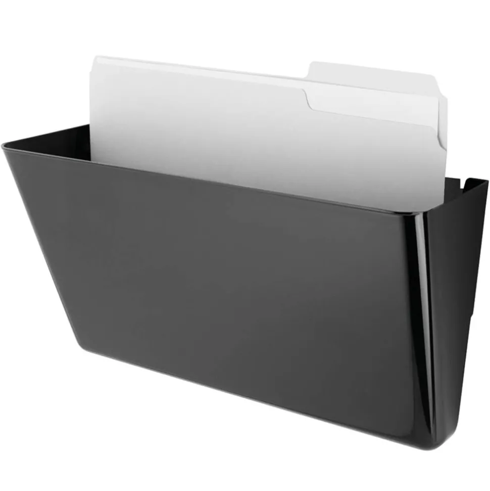 Magnetic Wall Pocket, Letter Size, Black