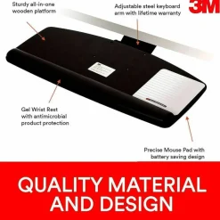 3M AKT170LE Adjustable Keyboard Tray