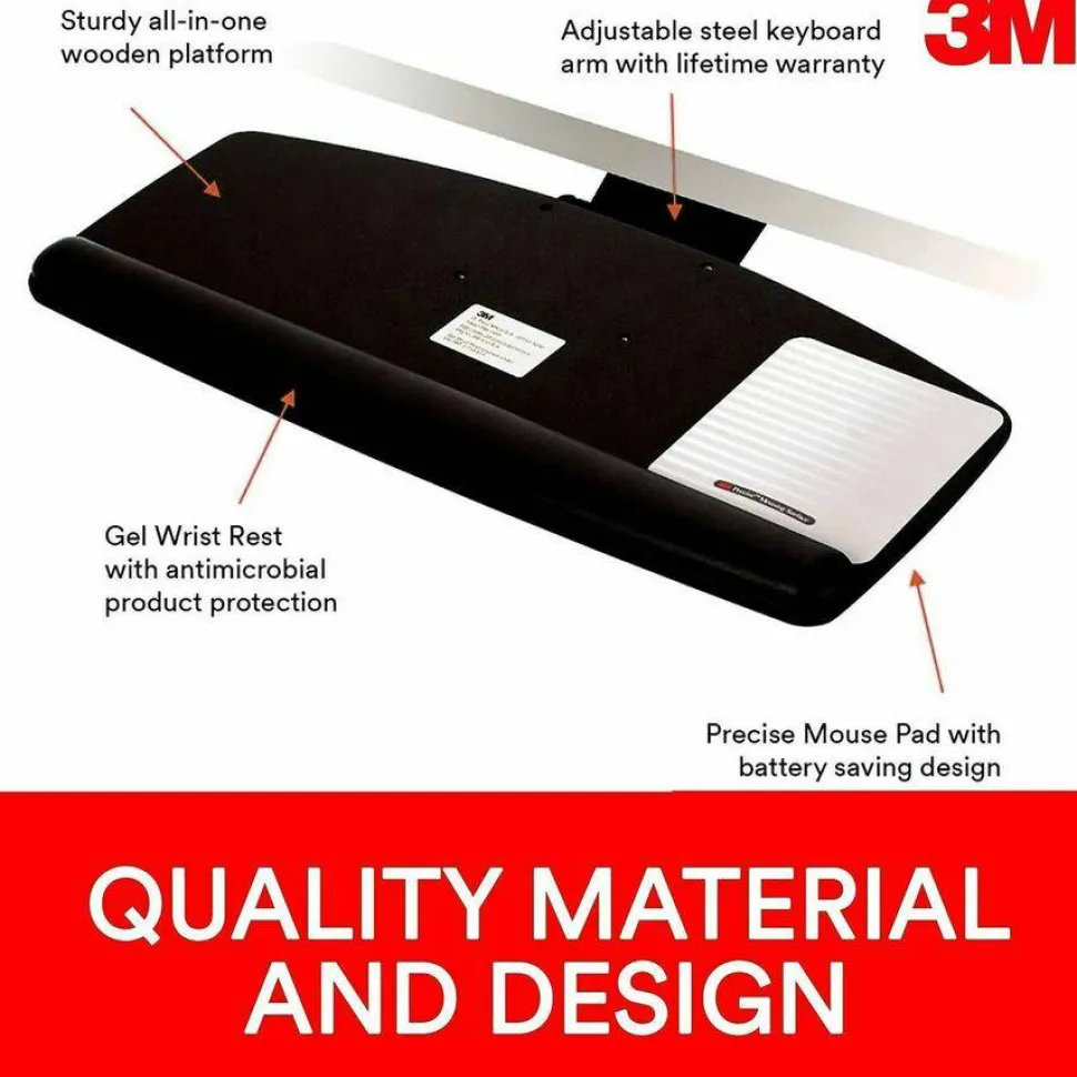3M AKT170LE Adjustable Keyboard Tray