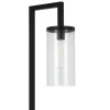 Malva 26" Tall Table Lamp with Glass Shade in Blackened Bronze/Seeded