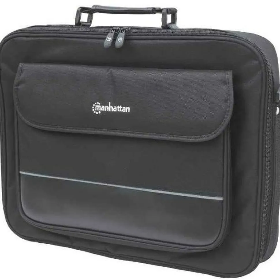 Manhattan Empire II 17" Laptop Briefcase, Black