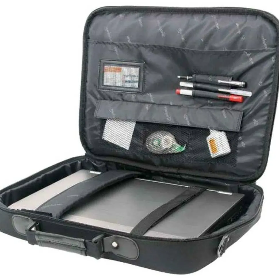 Manhattan Empire II 17" Laptop Briefcase, Black