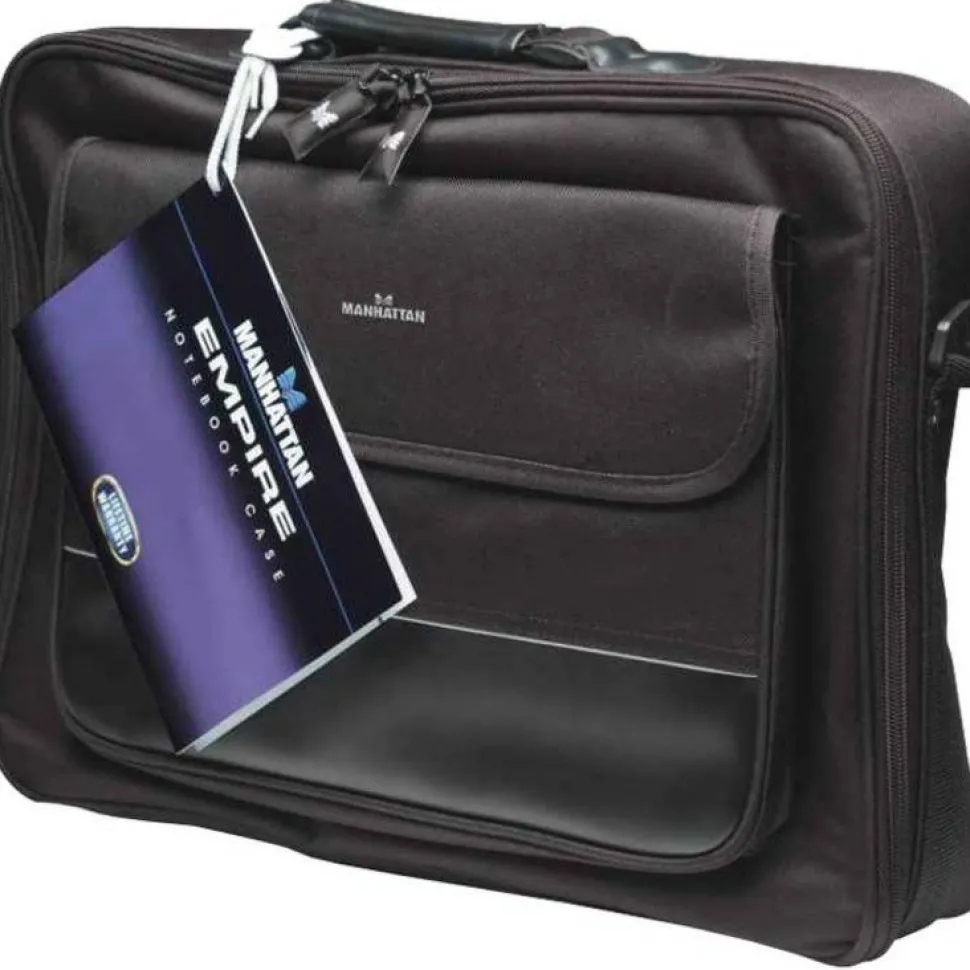 Manhattan Empire II 17" Laptop Briefcase, Black