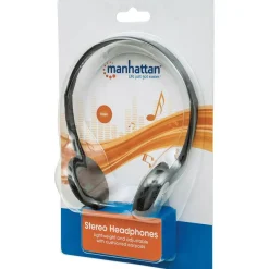 Manhattan Lightweight Stereo Headphones with Cushioned Earpads