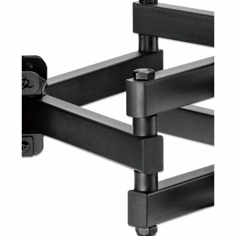 Manhattan TV & Monitor Mount, Wall, Full Motion, 1 screen, Screen Sizes: 37-65" , Black, VESA 100x100 to 600x400mm, Max 40kg, LFD, Tilt & Swivel with 3 Pivots, Lifetime Warranty