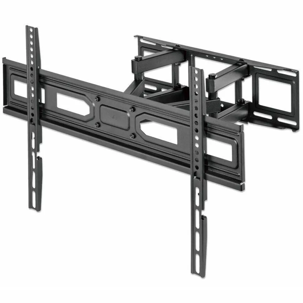 Manhattan TV & Monitor Mount, Wall, Full Motion, 1 screen, Screen Sizes: 37-65" , Black, VESA 100x100 to 600x400mm, Max 40kg, LFD, Tilt & Swivel with 3 Pivots, Lifetime Warranty