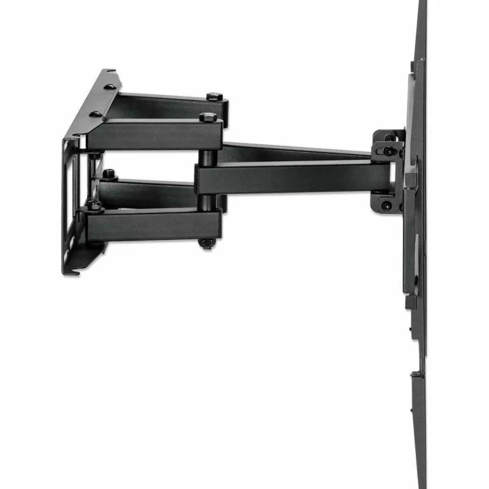 Manhattan TV & Monitor Mount, Wall, Full Motion, 1 screen, Screen Sizes: 37-65" , Black, VESA 100x100 to 600x400mm, Max 40kg, LFD, Tilt & Swivel with 3 Pivots, Lifetime Warranty