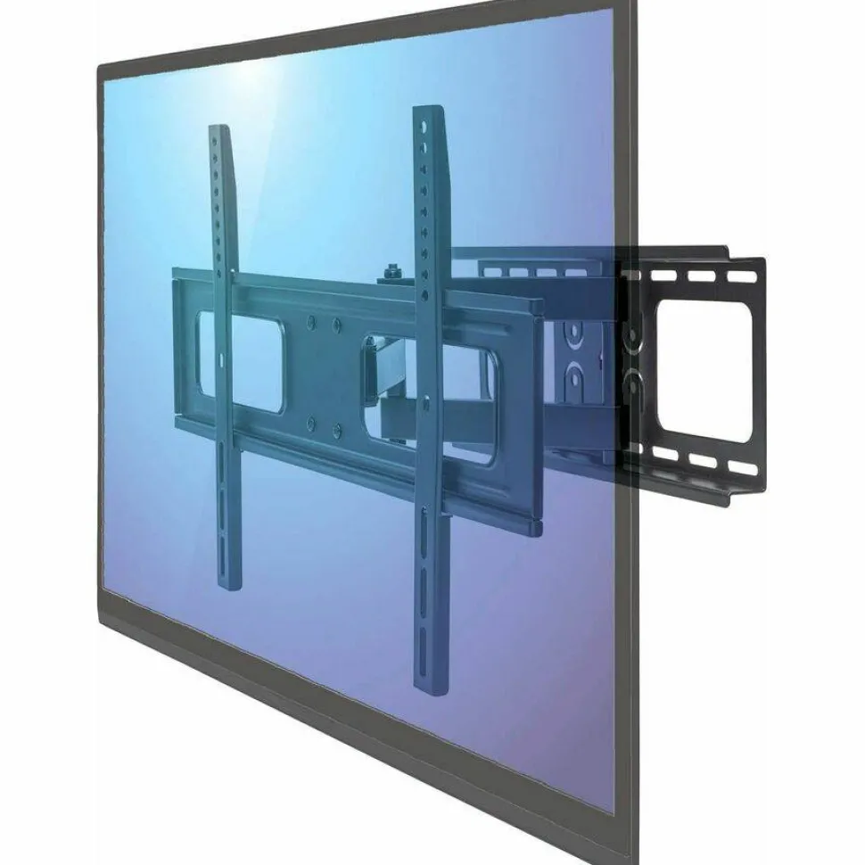 Manhattan TV & Monitor Mount, Wall, Full Motion, 1 screen, Screen Sizes: 37-65" , Black, VESA 200x200 to 600x400, Max 50kg, LFD, Tilt & Swivel with 3 Pivots, Lifetime Warranty