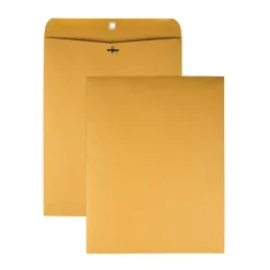 Manila Envelopes, 12" x 15-1/2", Clasp Closure, Brown Kraft, Box Of 100