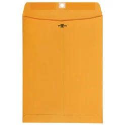 Manila Envelopes, 9" x 12", Clasp Closure, Brown Kraft, Box Of 100