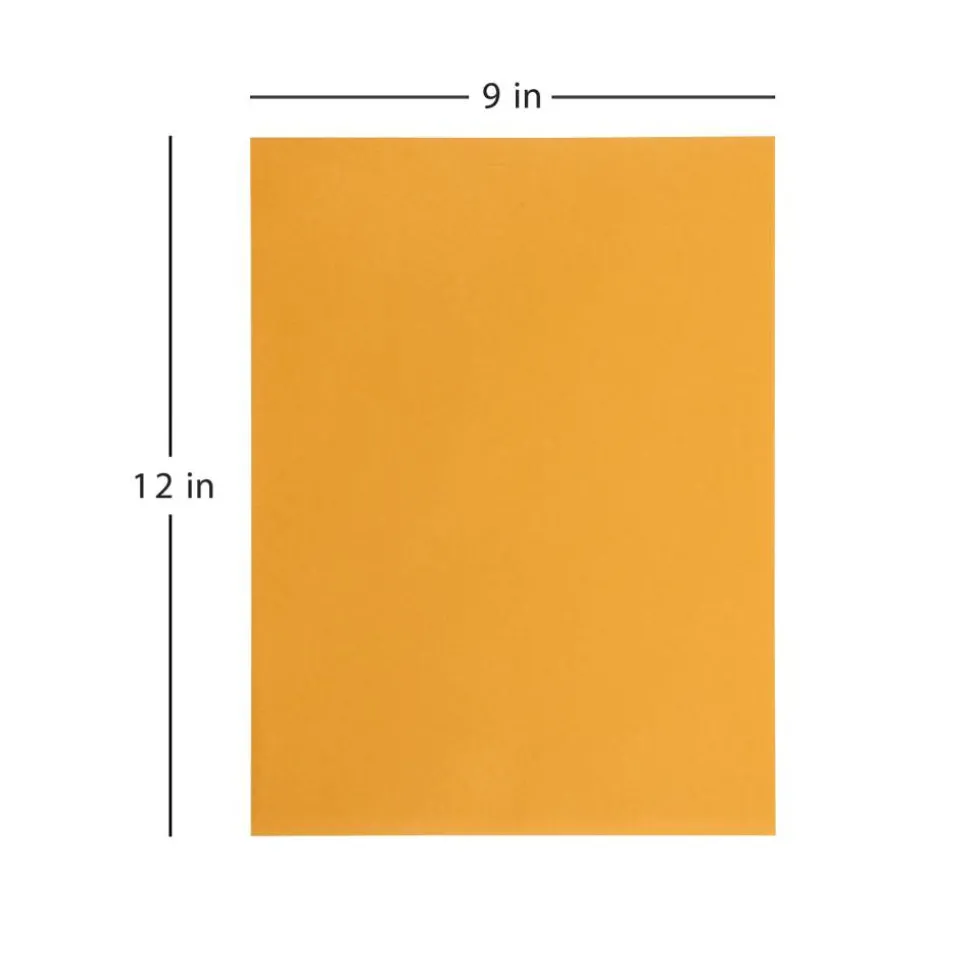 Manila Envelopes, 9" x 12", Clasp Closure, Brown Kraft, Box Of 100