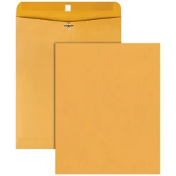 Manila Envelopes, 11-1/2" x 14-1/2", Clasp Closure, Brown Kraft, Box Of 100