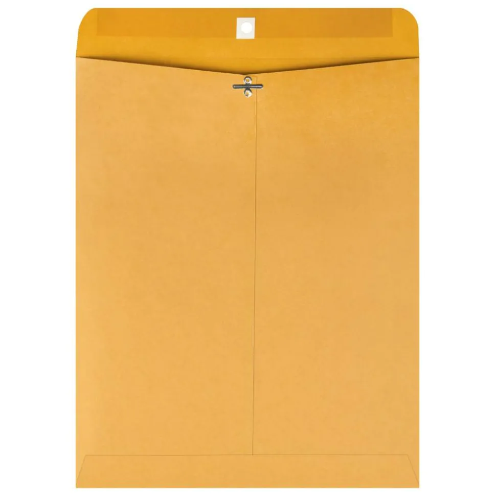 Manila Envelopes, 11-1/2" x 14-1/2", Clasp Closure, Brown Kraft, Box Of 100
