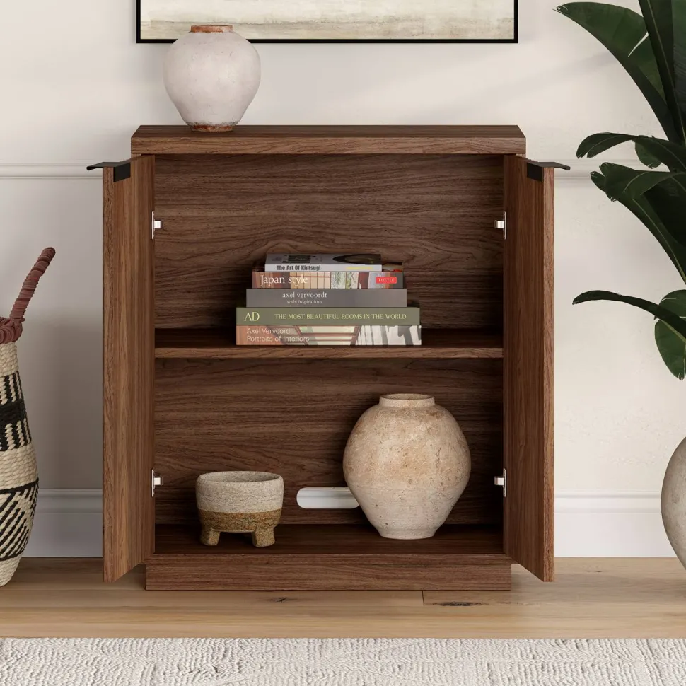 Mansfield 28" Wide Rectangular Accent Cabinet in Satin Walnut
