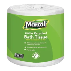 Marcal Small Steps 2-Ply Toilet Paper, 100% Recycled, 336 Sheets Per Roll, Pack Of 48 Rolls