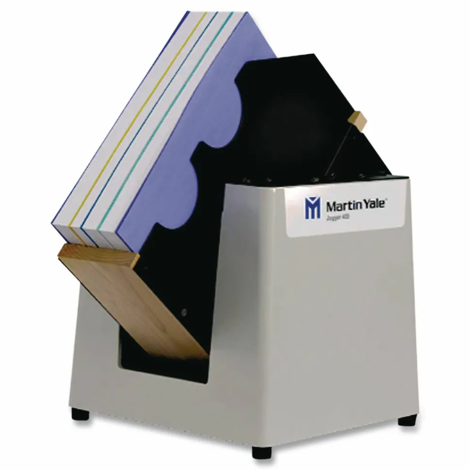 Martin Yale Premier Tabletop Paper Jogger, Gray/Black/Brown