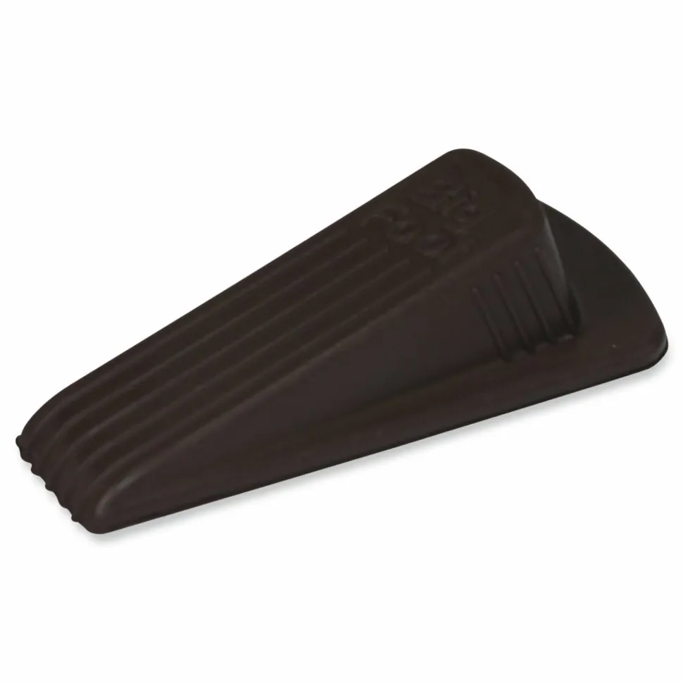 Master Caster Big Foot Doorstops, 1-1/4"H x 2"W x 4-3/4"D, Brown, Pack Of 2