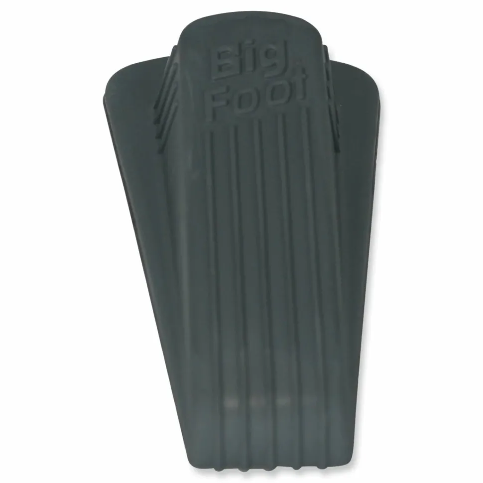 Master Caster Big Foot Doorstop, 1 1/4"H x 2"W x 4 3/4"D, Gray