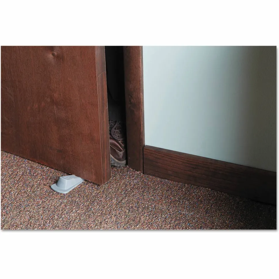 Master Caster Big Foot Doorstop, 1 1/4"H x 2"W x 4 3/4"D, Gray