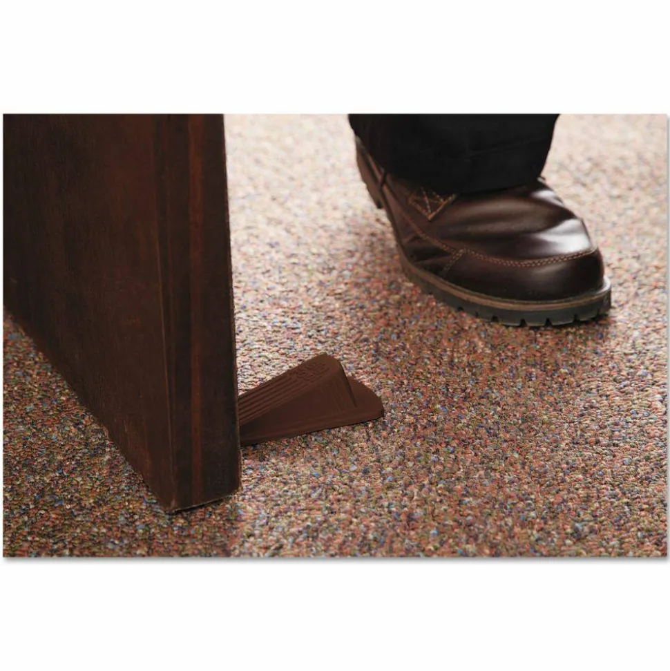Master Caster Big Foot Doorstop, 1 1/4"H x 2"W x 4 3/4"D, Brown