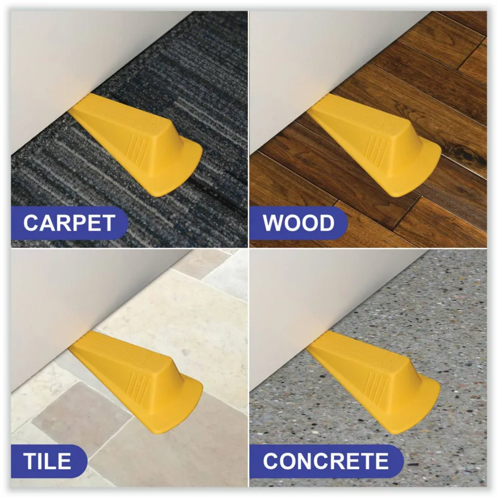 Master Caster Giant Foot Door Stop, Yellow
