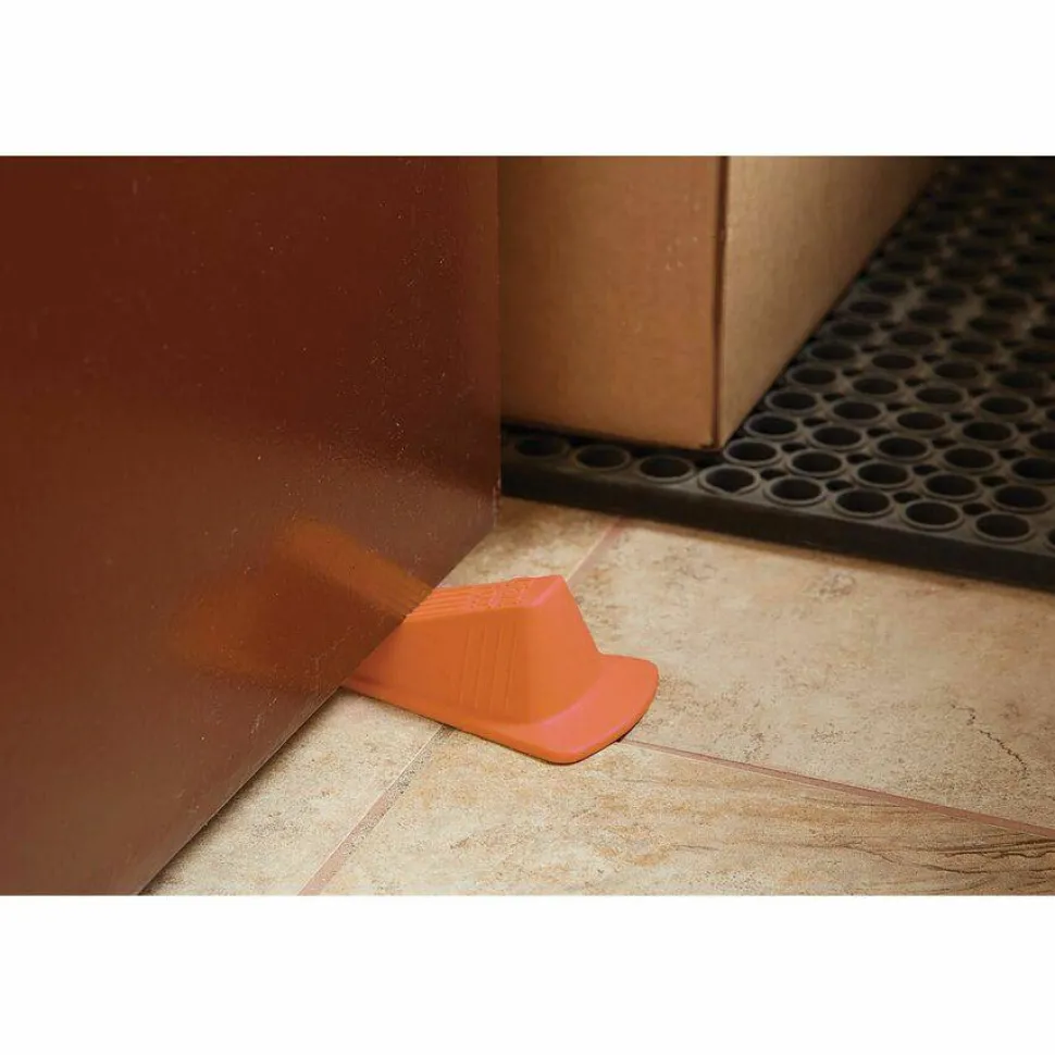 Master Caster Giant Foot Door Stop, Orange