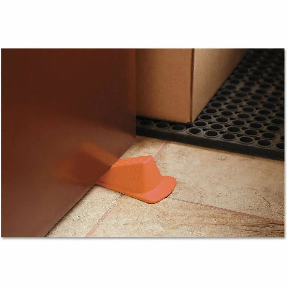 Master Caster Giant Foot Door Stop, Orange